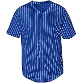 Yuji Itadori Men's Baseball Jersey Striped Short Sleeve Shirt V Neck Tops Button Down Tee Shirts Sports Clothes S-4XL