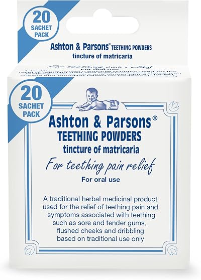 Ashton & Parsons Teething Powders 20 Sachets Traditional Herbal Remedy 3 Months