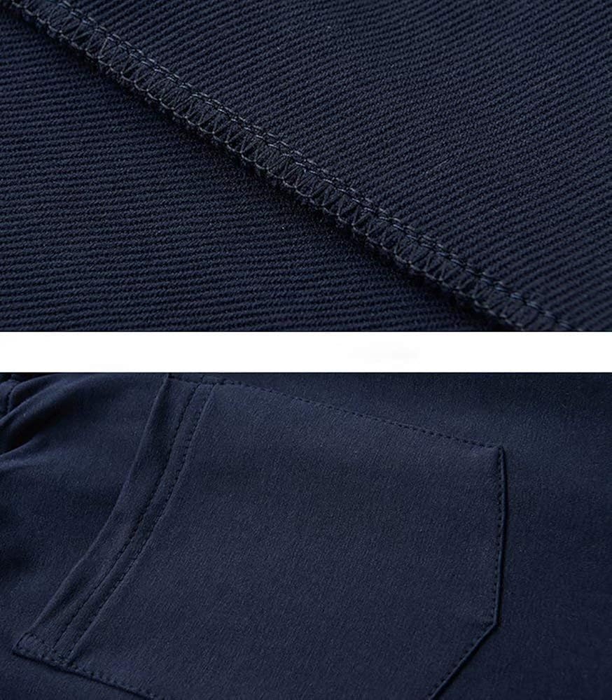 BIYLACLESEN Men's 3/4 Joggers Shorts Below Knee Running Gym Capri Pants Zipper Pockets: Clothing