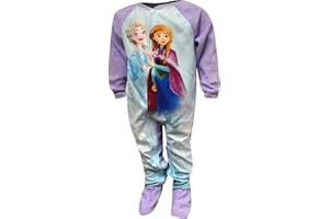 American Marketing Enterprises INC Girls Disney Frozen Elsa and Anna Blanket Sleeper Toddler Footie Pajama