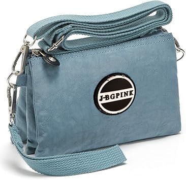 blue wristlet bag