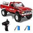 Losbenco RC Crawler 1/16 Scale RC Rock Crawler, WPL C24 All Terrain RC Car RTR 4x4 Off-Road Remote Control Trucks with LED Lights and Two Batteries for Kids and Adults