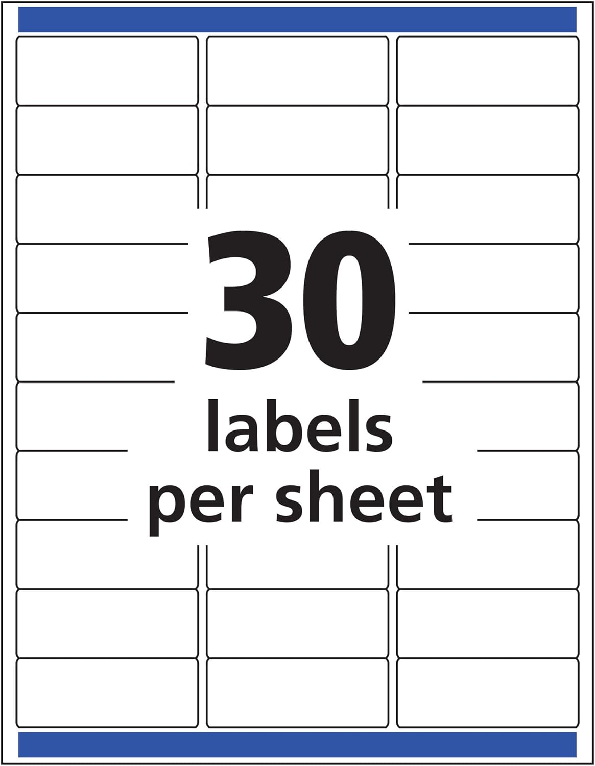 Avery Clear Address Labels for Inkjet Printers with Sure Feed, 1" x 2-5/8", 750 Frosted Holiday Labels (8660) : Office Products