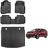 AutoPals Floor Mats Compatible with Honda CRV 2026 2025 2024 2023 (Include Hybrid), Cargo Mat All Weather TPE Trunk Mat Cargo Liner (Upper Position) for CR-V Accessories (Floor Mats+Trunk Mat)