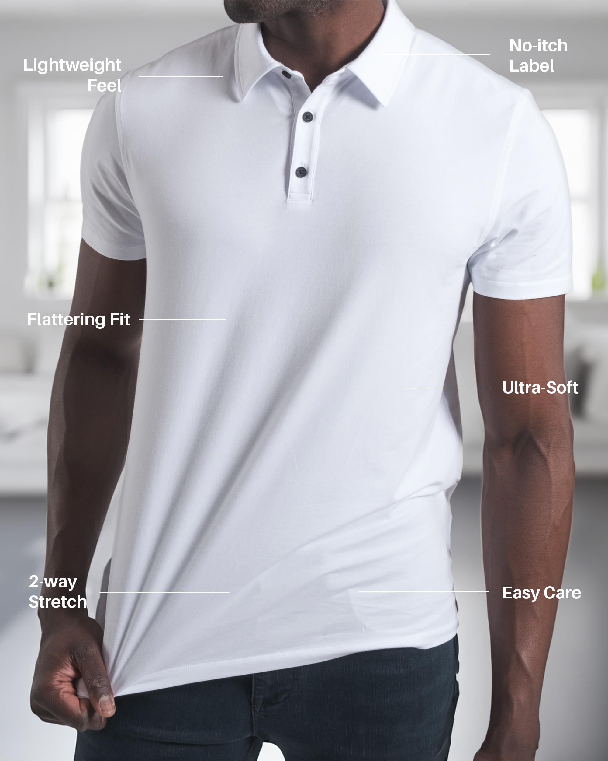 Kenneth Cole REACTION Polo Shirts for Men 3 Pack, UPF 50+ Men's Polo Shirts Short Sleeve (Black/White/Heather Grey, XX-Large)