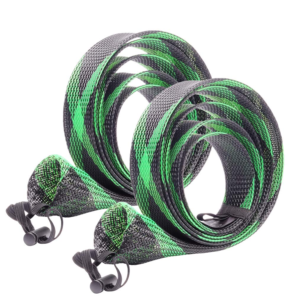 Buy SF Casting/Spinning Fishing Rod Socks Braided Mesh Rod Sleeve Cover