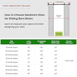 SMARTSTANDARD 72" Bifold Sliding Barn Door Hardware