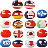 Idyllicallyser 18pcs Countryballs Plushies Country Ball Plushies Stuffed Plush Toy Cotton Material Cute Charms for Birthdays （4in）
