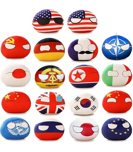 Amazon.com: 18pcs Countryballs Polish Ball Plush Toy Usa France