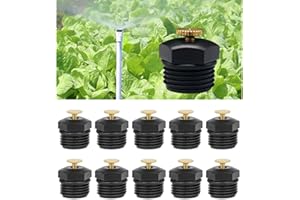 YULAIYOEN 10 Pcs Drip Irrigation Sprinkler Nozzles,1/2" Micro Irrigation Sprayer Heads 360 Degree Drip Emitters for Garden Watering System
