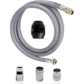 Kitchen Faucet Hose Replacement Compatible With Grohe 48293000 Flexible Shower, Pull-out Faucet Hose with Counterweight &amp; 3 Adapters