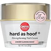 Onyx Professional Hard as Hoof Nail Strengthening Cream, Cherry Almond 1oz | Made in USA, Nail Growth and Conditioning Cuticle Cream Stops Splits, Chips, Cracks &amp; Strengthens Nails