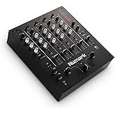 Numark M6 USB 4-Channel DJ Mixer | Built-In USB Audio Interface, 3-Band EQ, Mic Input, Replacable Slope-Adjustable Crossfader