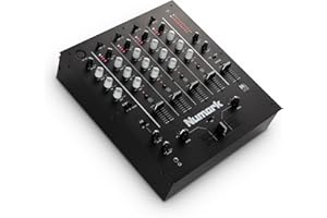 Numark M6 USB - 4-Channel DJ Mixer with Built-In Audio Interface, 3-Band EQ, Microphone Input and Replaceable Crossfader with