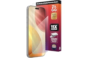 ZAGG XTR5 Screen Protector for iPhone 17 Pro Max - Glass, Blue Light Protection, 11X Stronger, Eyesafe CPF60 Tech, Anti-reflective Tech, Vibrant Color & Touch Sensitive Tempered Glass, Easy To Install
