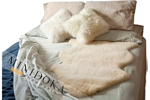 Desert Breeze Distributing Minidoka Sheepskin Medical Underlay, Large Size, natural shape 41 inch length, Super Plush and Silky Soft Merino Lambskin