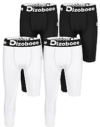 Dizoboee Youth Boys Compression Pants One Leg 3/4