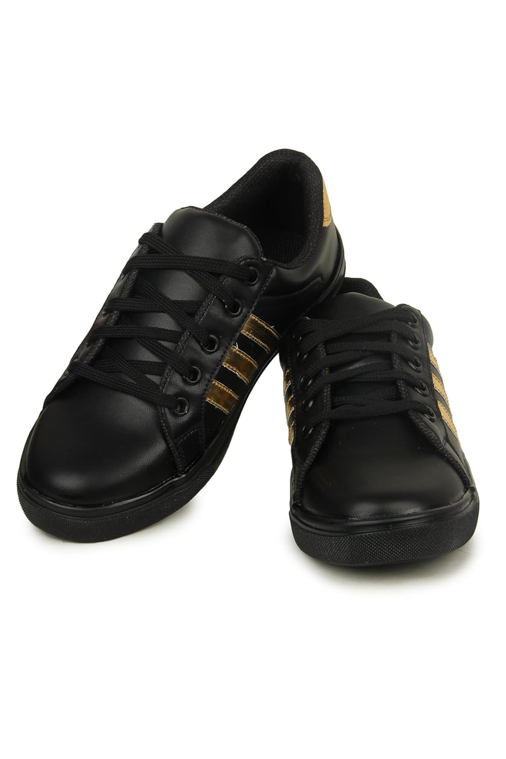 jynx women's synthetic alektra sneakers (black)