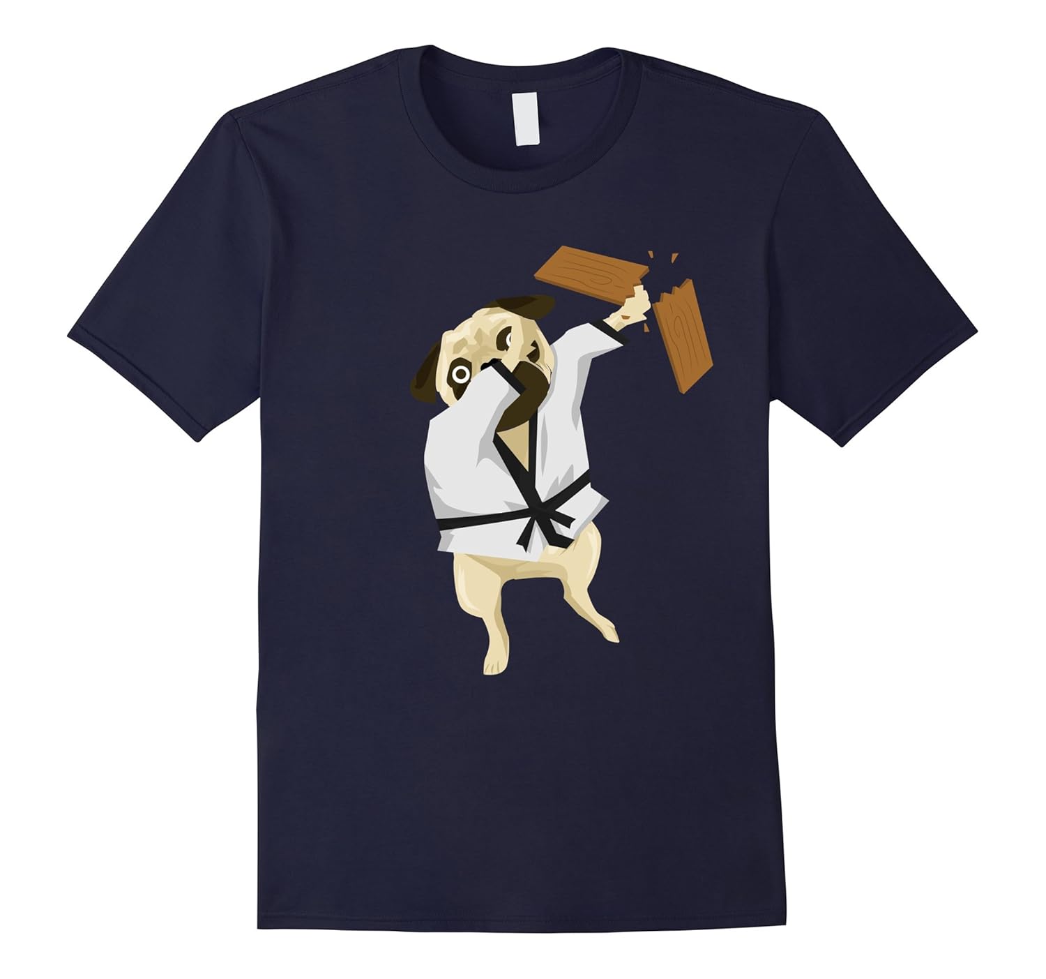 Funny Dabbing Karate Master Pug Dog Lover Graphic Tshirt Tee-ANZ