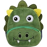 Kasqo Toddler Backpack for Boys and Girls, Kids Backpack Small Cute Animal Soft Plush Mini Backpack for 1-6 Years