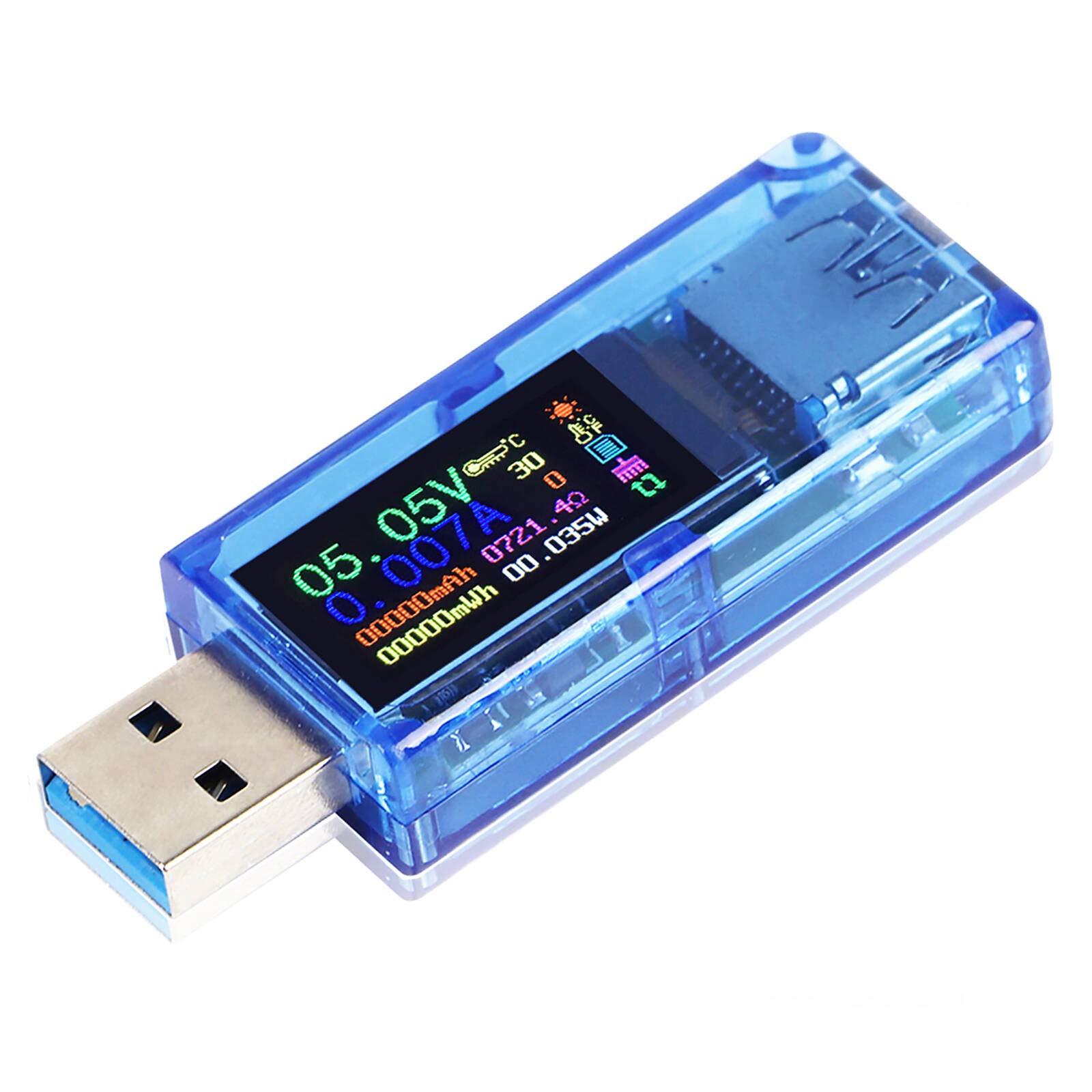 USB Tester Multimeter 3.0 USB Voltage Tester 3.7-30V 0-4A USB Digital Current and Voltage Tester Meter Voltmeter Ammeter IPS Color Display Capacity Power Charger Detector AT34