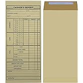 Cashier's Deposit Report Envelopes for Stores, Banks and Retail Businesses (500)