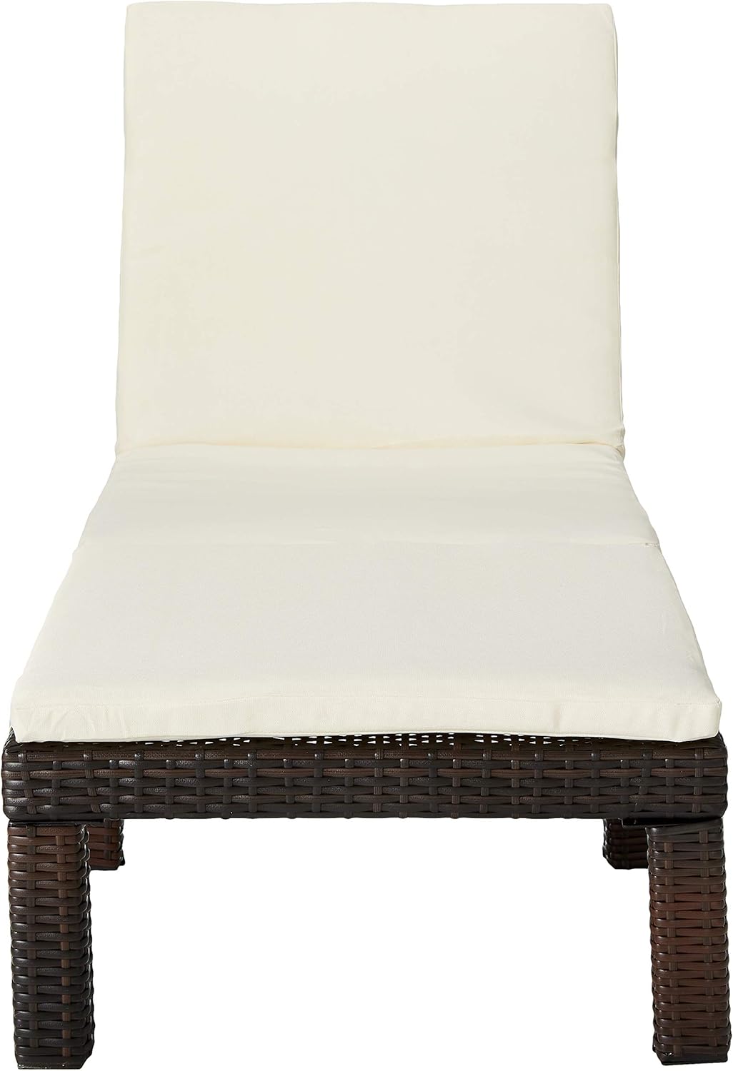 ashley chaise lounge chairs indoors on Amazon Com Christopher Knight Home Jamaica Outdoor Wicker Chaise Lounge With Water Resistant Cushion Multibrown Cream Garden Outdoor