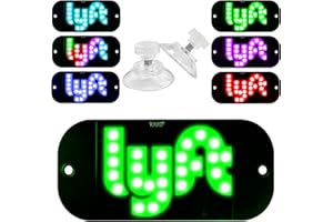YANF Wireless Colorful LED Sign Light for Car, Multi-Mode & Multi-Color Windshield Sign Light for Driver with Suction Cups for All The Car