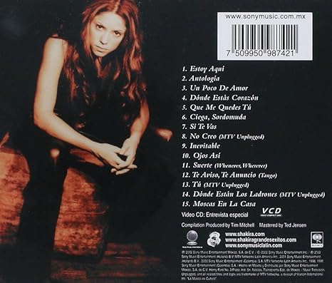 Shakira Shakira Cd Dvd Grandes Exitos Sony 509874 Amazon Com Music
