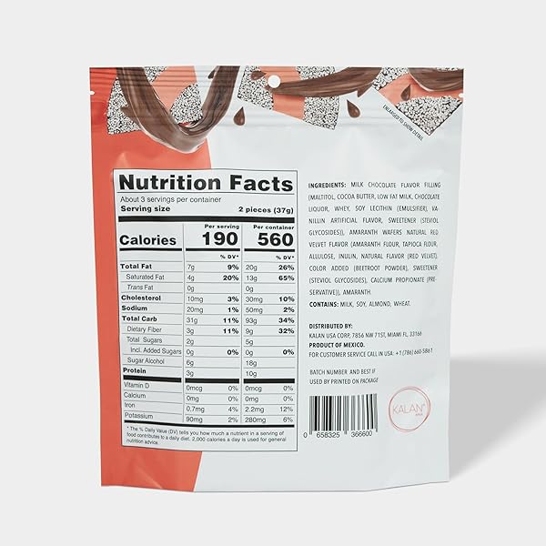 KALAN KRUNCH RED VELVET NATURAL FLAVORED AMARANTH WAFERS, PACK OF 1, 3.88 OZ
