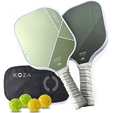 KOZA Pickleball Paddle Set with 2 Paddles, 4 Balls, Carry Bag, 14mm Frame