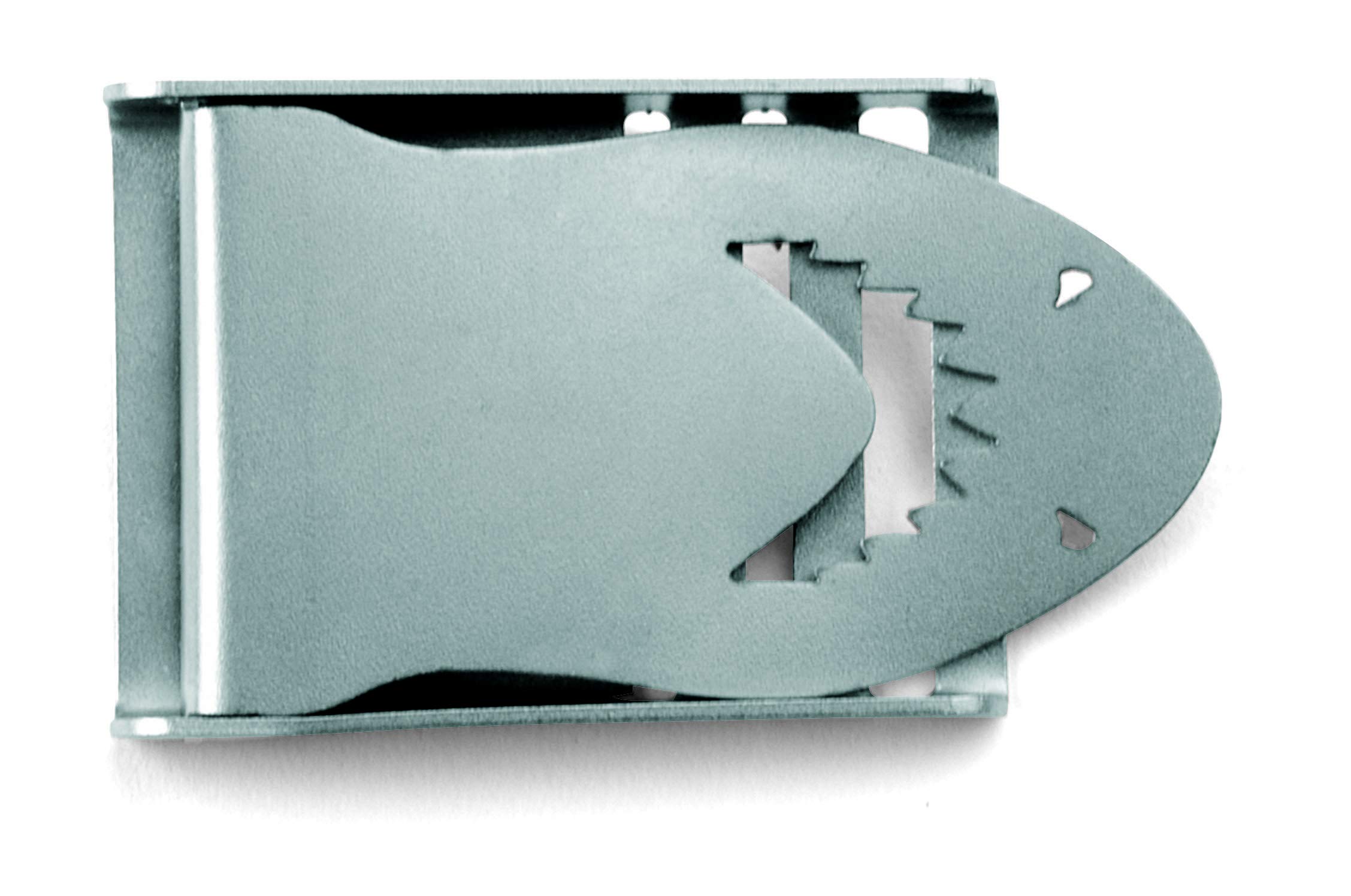 Best divers FI0105 Unisex Shark Stainless Steel Buckle - Adult, Silver, One Size