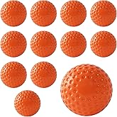 Forcebucket Baseballs 12 Pack Dimpled Baseballs, 9-Inch Pitching Machine Baseballs for Hand-Eye Coordination, Hitting and Fielding Practice