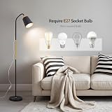 INMOZATA Floor Lamp Retro Arch Adjustable Head E27 Reading Lamp White Gold view 5