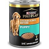 Purina Pro Plan (3810002773) Wet Dog Food, Focus, Puppy Chicken & Rice Entree Classic, 13-Ounce Can, Pack of 12