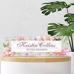 Custom Name Plate for Desk, Acrylic Office Decor