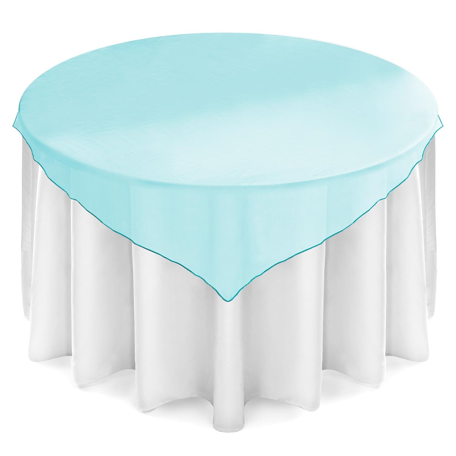 Best round teal table cloth