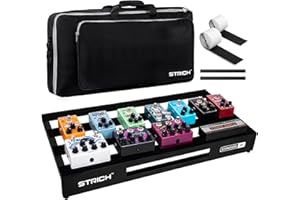 STRICH Guitar Pedal Board Aluminum Alloy 3.24lb Lightweight Pedalboard 28'' x 13.78'' Extra Large Effect Pedals board with Carry Bag, STANDARD 28 (Angled)