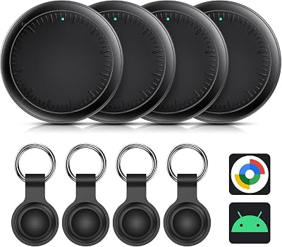 Air Tracker Android,4 Pezzi Smart tag Android Funziona con Google Dov'è App