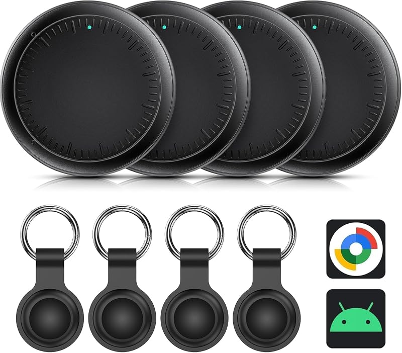 Air Tracker Android,4 Pezzi Smart tag Android Funziona con Google Dov'è App