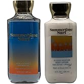 Bath and Body Works Gift Set of 10 oz Shower Gel and 8 oz Lotion (Summertime Surf)