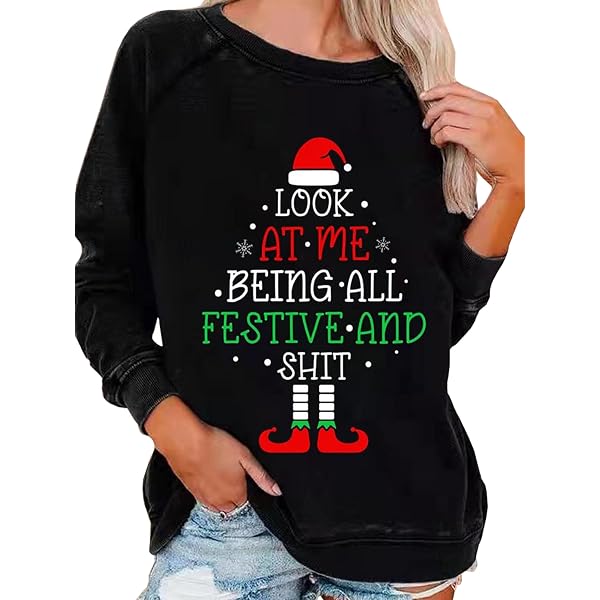 Look At Me Being Festive Christmas Season Babbo Natale divertente Felpa con Cappuccio Look At Me Being Festive Christmas Season Babbo Natale divertente Felpa con Cappuccio