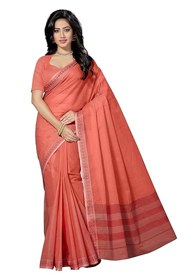 Womens Cotton Saree without Blouse Piece