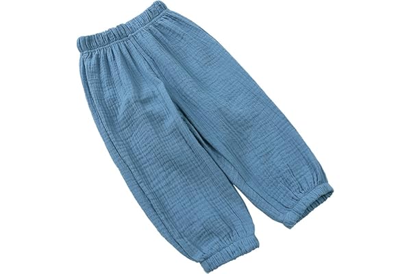 Toddler Boys Girls Cotton Linen Harem Pants Baby Solid Color Basic Loose Long Bloomer Trousers Kids Joggers Sweatpants