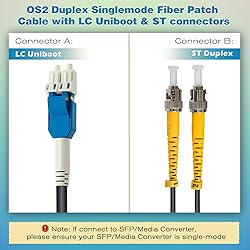 Yunsufiberpro 6ft / 2m Armored OD-5mm OS2 LC to ST