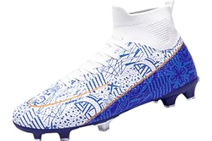 DKHHN Men's Soccer Shoes Football Cleats High-Tops Lace-Up Non-Slip Spikes Outdoor AG/FG Baseball Lacrosse Rugby Combat Boots