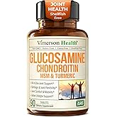 Glucosamine Chondroitin MSM – Joint Support Supplement for Women and Men with Glucosamine Sulfate 1500 mg, Chondroitin and MSM – for Cartilage, Joint Health and Flexibility – 90 Tablets