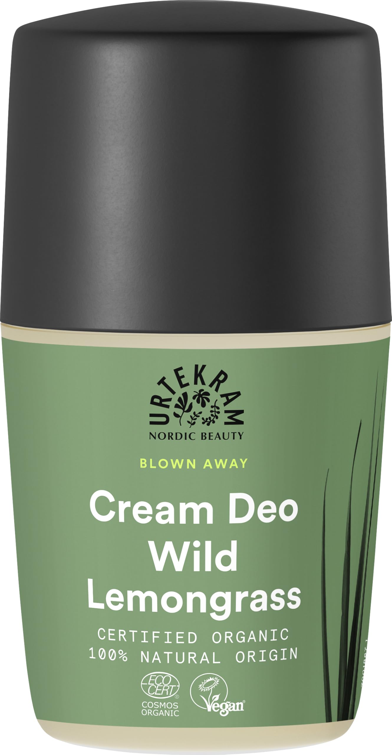 Urtekram Cream Deo Wild Lemongrass, Blown Away, 50 ml, vegan, organic