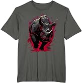 Rhinoceros Nature Colorful Artwork Rhino Splash Wildlife T-Shirt