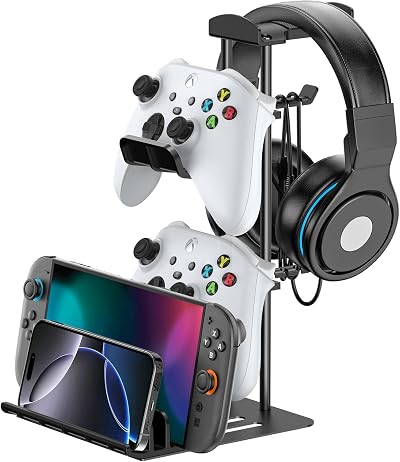 KDD Headphone Stand Controller Holder Desk Organizer Aluminum Bar Universal